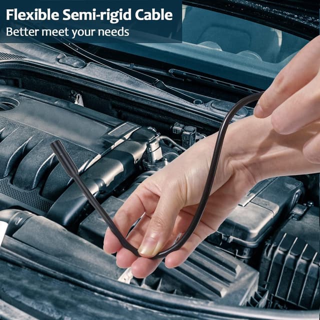 Detalle 1 de SKYBASIC Industrial Endoskop mit 4,3-Zoll-Display, 8-LEDs und 8-mm-Rohrkamera (IP67) – 5-m-Kabel