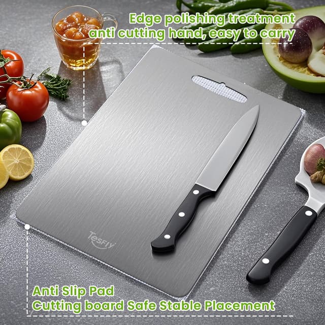 Thumbnail 3 de New Titanium Cutting Board 18x12 Titanium Cutting Board 🍽
