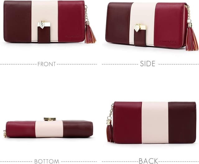 Detalle 2 de Pomelo Best RFID Women’s Wallet with 12 Card Slots, Coin Pocket and Zipped Compartments