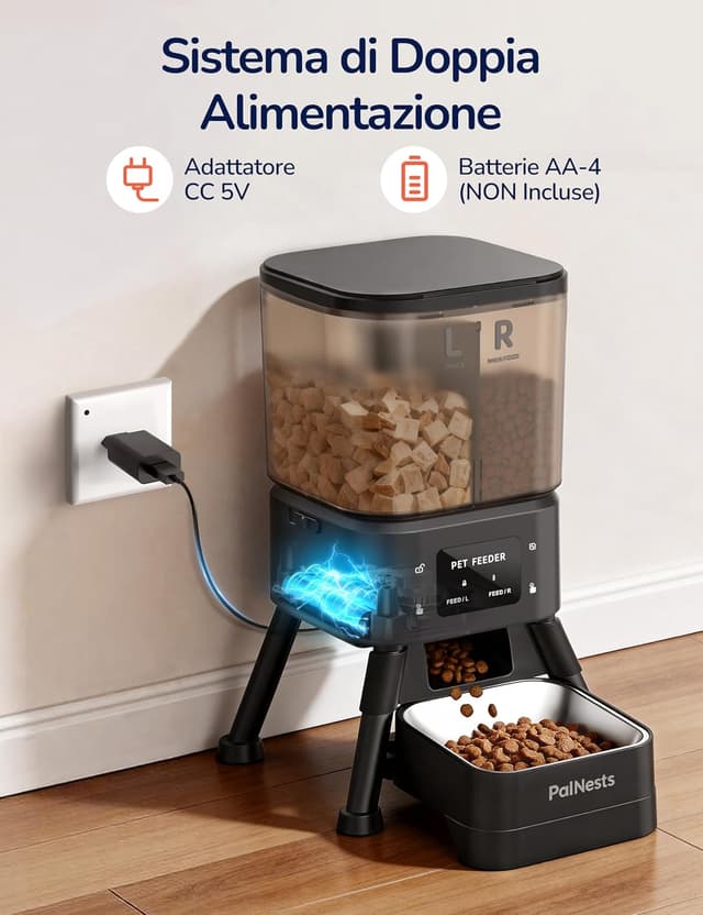 Detalle de PalNests 4L mangiatoia automatica WiFi per gatti