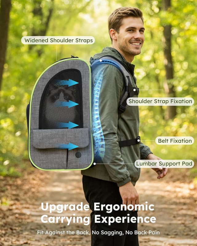 Thumbnail 5 de pecute Cat Carrier Dog Backpack Expandable 68cm