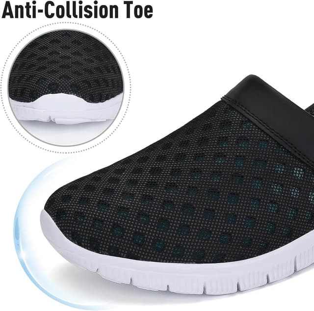 Detalle de SAGUARO Sommer Clogs & Badeschlappen aus Mesh – rutschfeste Pantolette, Gr. 36–48