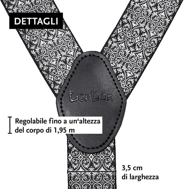 Thumbnail 2 de DonDon Bretelle uomo eleganti 3,5 cm