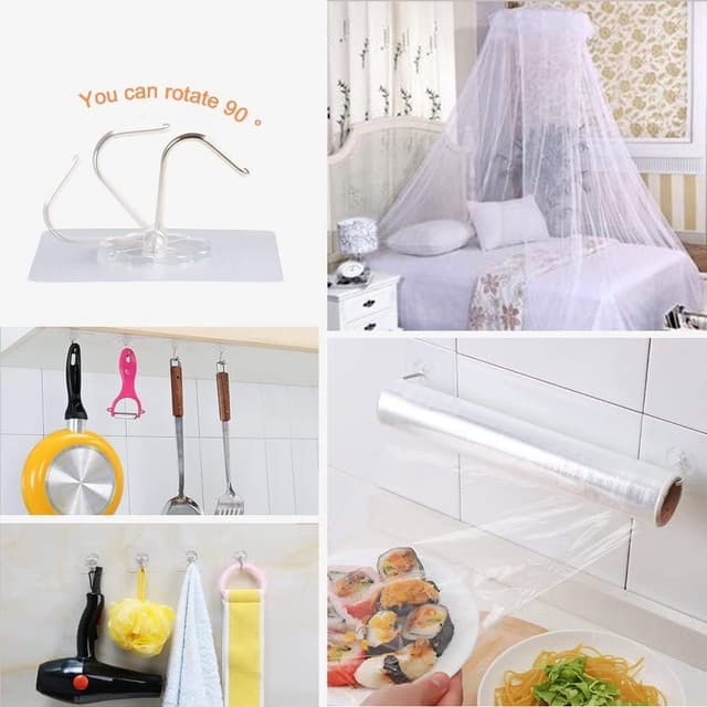 Detalle 2 de AOMEES Adhesive Heavy Duty Hooks 8kg 12pcs