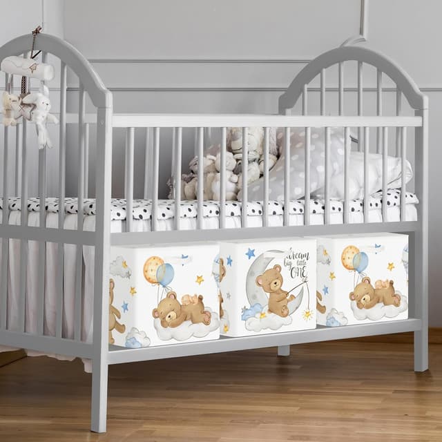 Detalle 2 de HUUMONSS Sleeping Animals Storage Cubes 3-Pack