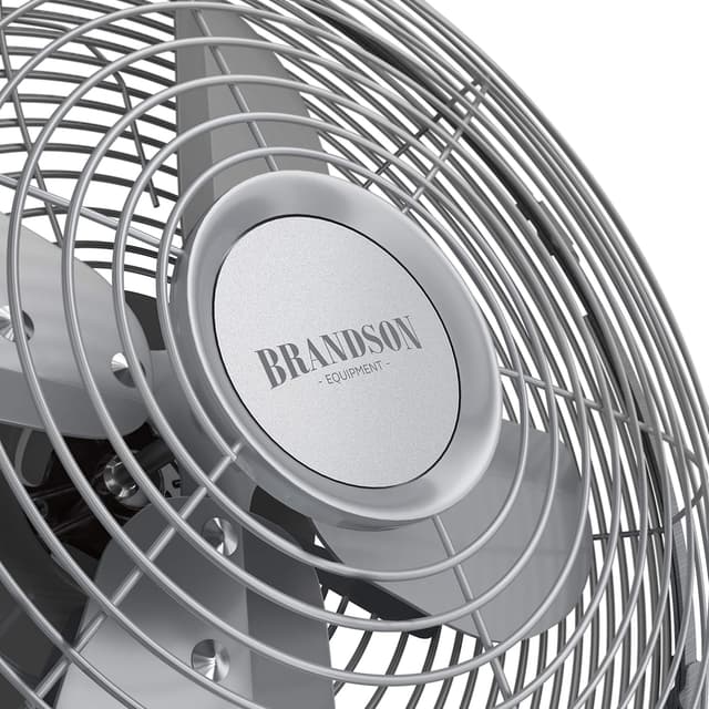 Detalle de Brandson Tischventilator Design Retro (Voll-Metall) mit 3 Geschwindigkeitsstufen, 80° Oszillation & ca. 40° Neigungswinkel