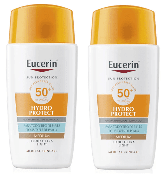 Imagen de Eucerin protector solar facial FPS50 Tint Medio 2x50 ml en OfertitasTOP