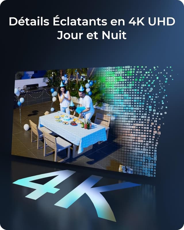 Detalle 2 de Reolink 4K PT Kit 4 caméras WiFi sans fil 360°, vision nocturne couleur et stockage local via Home Hub+