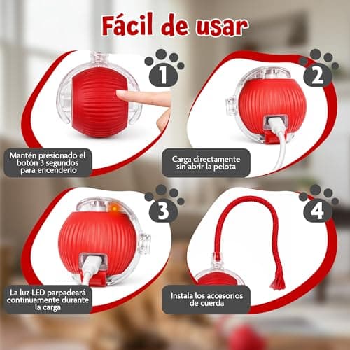 Thumbnail 2 de T TENEGIL Pelota interactiva recargable 1️⃣ 🔴