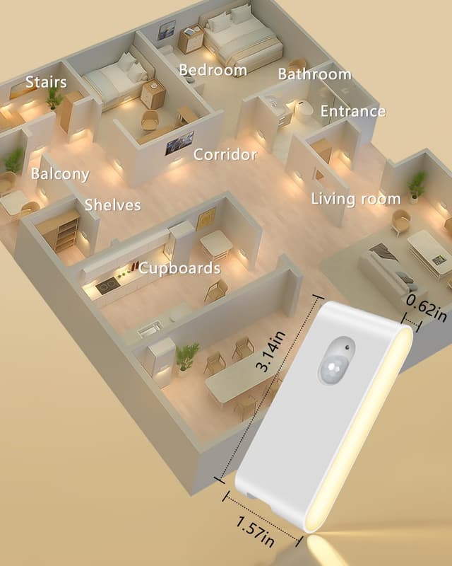 Thumbnail 6 de WILLED Nachtlicht mit Bewegungsmelder 4er-Set