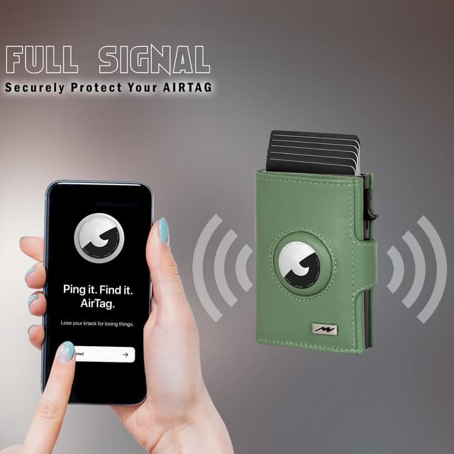 Thumbnail 6 de Marc Peter Chicago Leder Push Air Slim Wallet – Airtag-Geldbörse mit Münzfach und RFID-Schutz