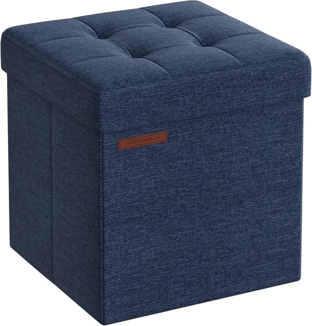Imagen de SONGMICS Puff Almacenaje 38 cm Azul Medianoche en OfertitasTOP