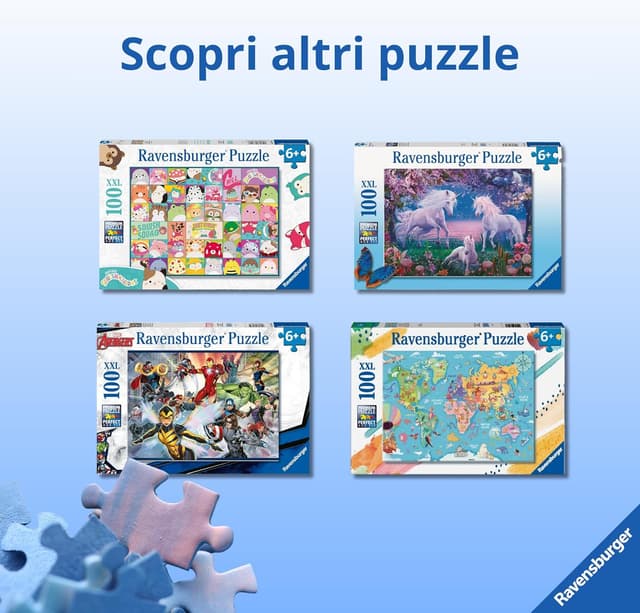 Detalle 2 de Ravensburger Puzzles XXL Disney Princess Glitter da 100 pezzi (XXL 36×49 cm) per bambini dai 6 anni