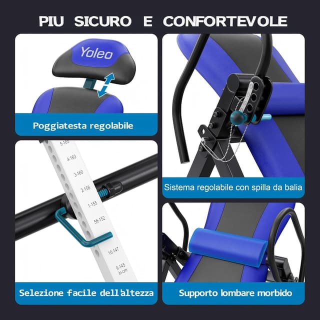 Detalle 1 de YOLEO Tavola inversione 300 lbs per schiena