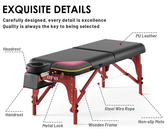 Thumbnail 5 de CLORIS 84" Luxury Massage Table 1500 lbs capacity