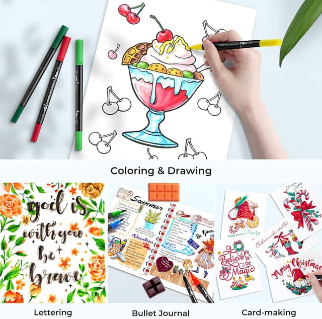 Thumbnail 6 de Ohuhu Dual Brush Pen Set 160 Farben