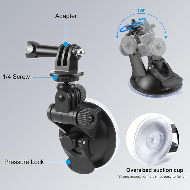 Detalle de PULUZ Action Cam Saugnapfhalterung für Actioncams