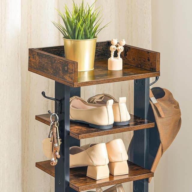 Thumbnail 4 de HOOBRO Zapatero Vertical con 7 Niveles y Ganchos