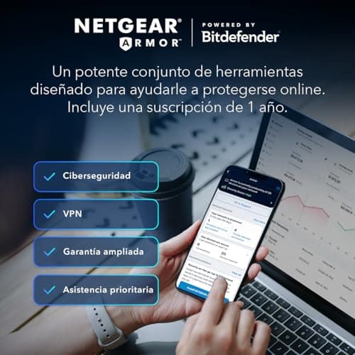 Thumbnail 8 de NETGEAR Orbi Serie 970 RBE972S Router + satélite, WiFi 7 27 Gbps