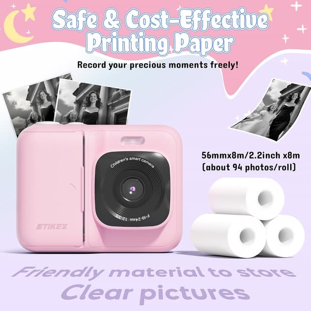 Thumbnail 6 de Kids instant print camera 1080P