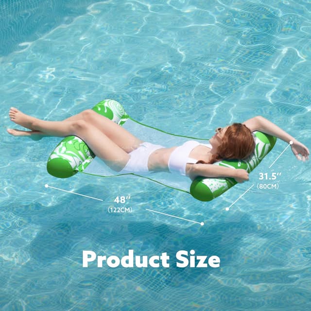 Thumbnail 6 de Sloosh 2 Pack Hammock Pool Floats for Adults – 4-in-1 inflatable PVC hammock lounge chairs