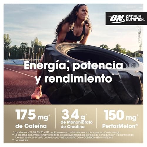 Detalle de Optimum Nutrition Gold Standard Pre-Entreno en Polvo (Sandía) 330 g, 30 servicios