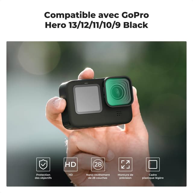 Thumbnail 1 de K&F Concept Filtre UV pour GoPro