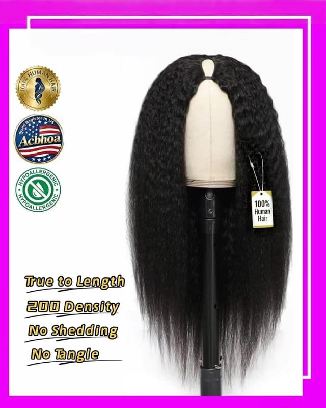 Thumbnail 2 de KinkyStraight V Part Wig 22in