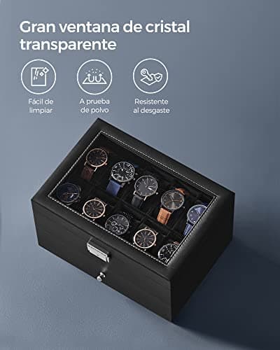 Thumbnail 4 de SONGMICS JWB020B01 Caja relojes 20 ranuras