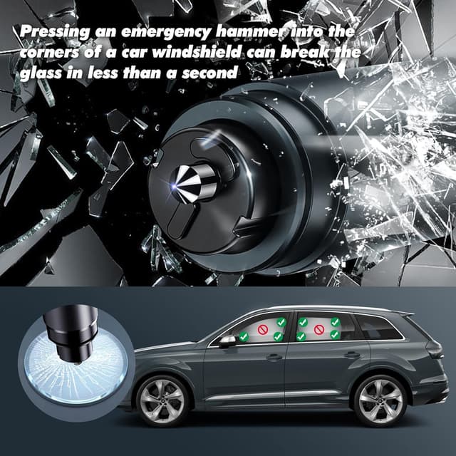 Thumbnail 2 de PUWOWYE 2 in 1 Gurtschneider Notfallhammer