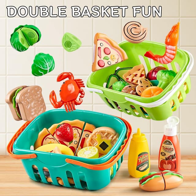 Thumbnail 4 de 85Pc Pretend Play Food Set for Kids 🍽