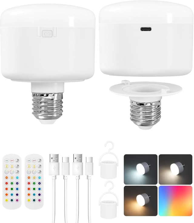 Detalle de GOEBLESON E27 rechargeable LED bulb 5400mAh