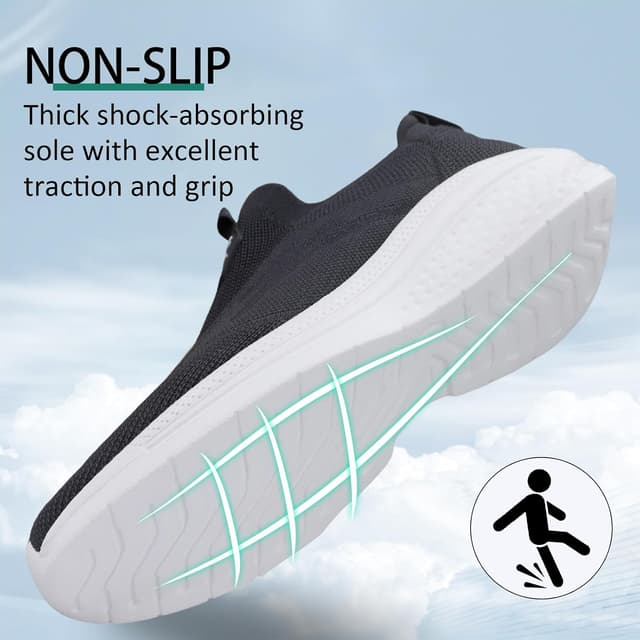 Thumbnail 4 de Giniros Herren Sneaker Slip-on aus Mesh – atmungsaktive Leichtgewichts-Laufschuhe ohne Schnürsenkel