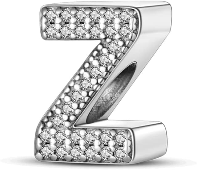 Detalle 1 de QIKAOLA ciondolo charms in argento Sterling 925 lettera (A–Z) per bracciali e collane stile Pandora