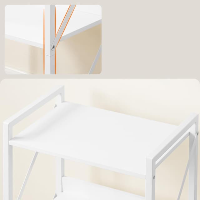 Thumbnail 6 de HOOBRO scaffale angolare a 5 ripiani EWW73SJ01 in metallo e truciolato, libreria moderna da muro (bianco)