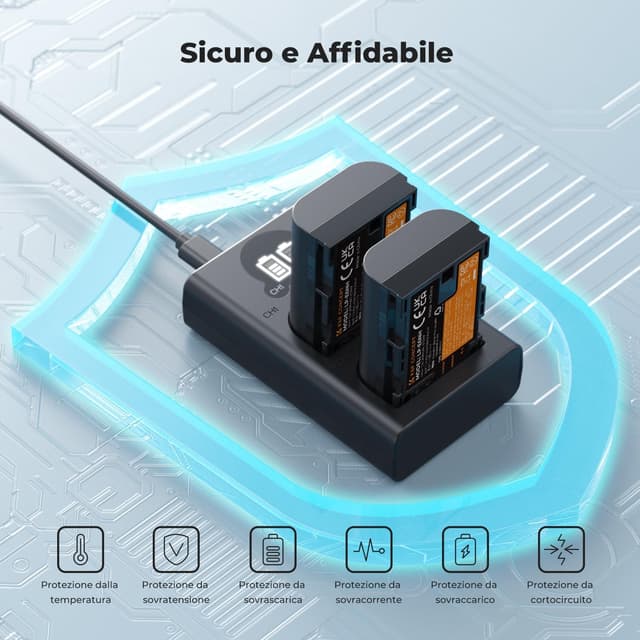 Thumbnail 5 de K&F CONCEPT LP-E6NH Batteria 2600mAh