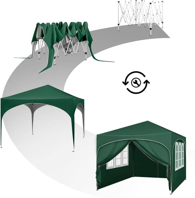 Thumbnail 6 de WOLTU Pabellón plegable 3x3 m para jardín ⛱