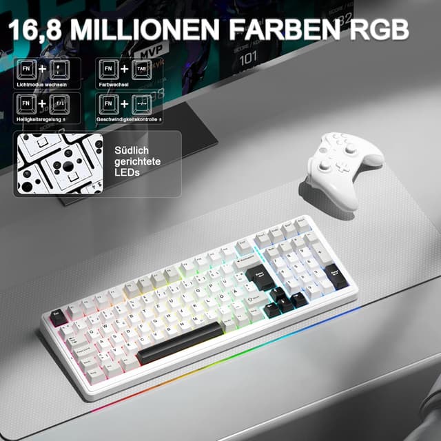 Thumbnail 6 de AULA F99 8000mAh Wireless Gaming Tastatur