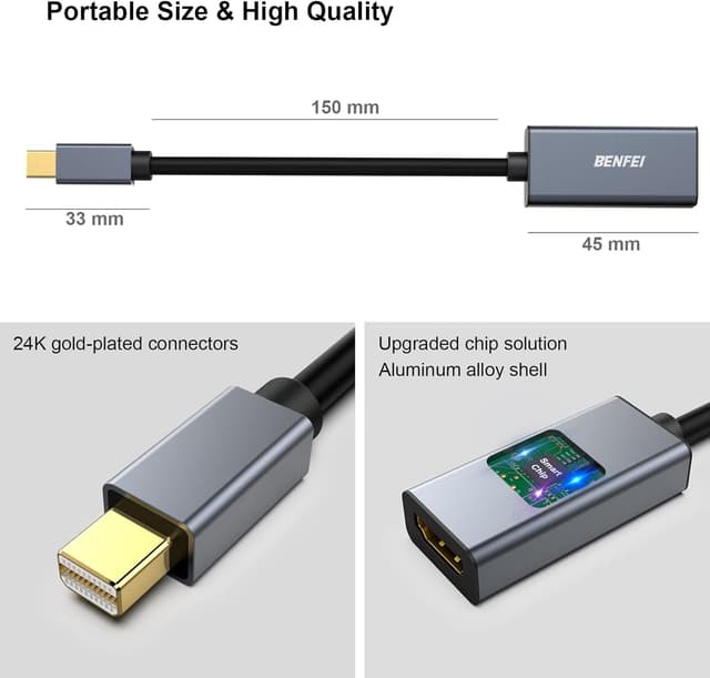 Thumbnail 6 de BENFEI Mini DisplayPort auf HDMI Adapter 4K