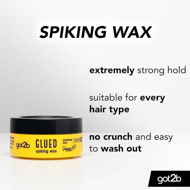 Detalle de got2b Glued Spiking Wax – Schwarzkopf, Spiking Wax mit Ultrafixierung (75 ml)