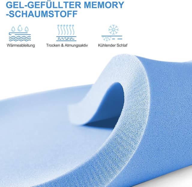 Detalle 2 de Hiimgo Kaltschaummatratze 140 x 200 cm, 18 cm Höhe – 7 Zonen mit Härtegrad H3/H4 und abnehmbarer waschbarer Hülle