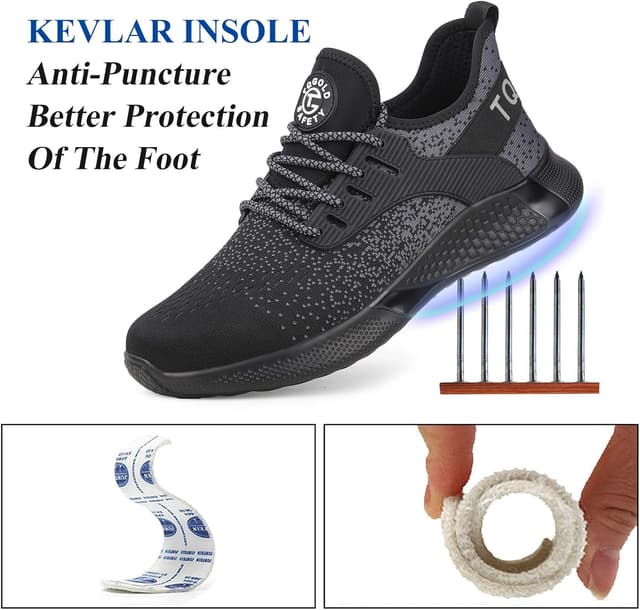 Thumbnail 4 de AONETIGER Sicherheitsschuhe - unisex Stahlkappe, atmungsaktiv, rutschfest