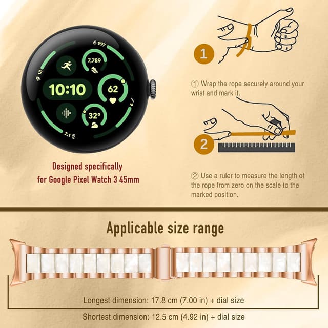 Detalle de MaEiol Pixel Watch strap 45mm resin