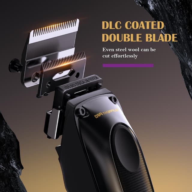 Detalle de SUPRENT PRO Haarschneidemaschine Profi – kabellos, bürstenloser Motor & abnehmbarer DLC-Klingenaufsatz