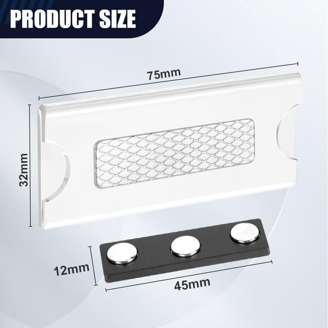 Detalle 2 de OFFCUP Targhette Magnetiche 75x32 mm 📛