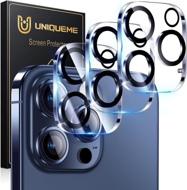 Imagen de UniqueMe iPhone 15 Pro Camera Lens Protector 3-Pack en OfertitasTOP
