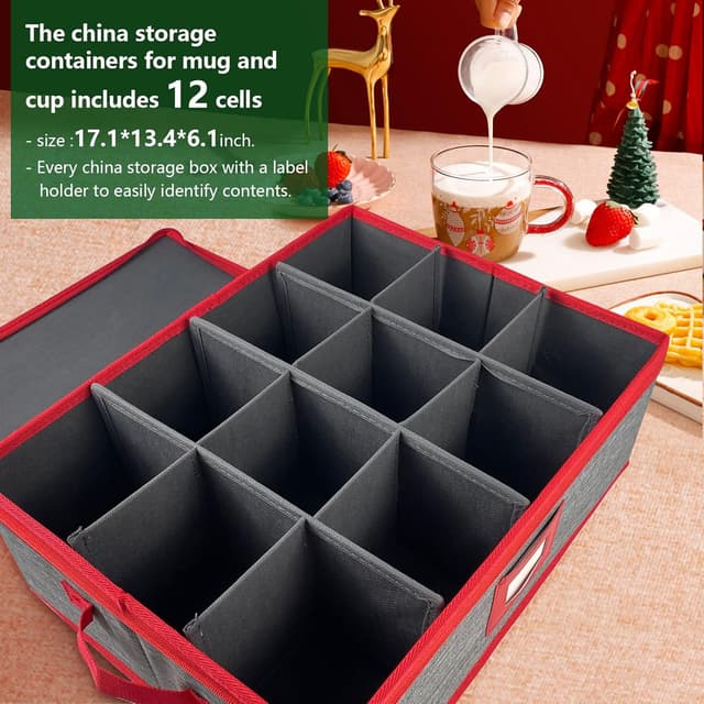 Detalle 2 de VERONLY Tassenhalter 12 Fächer Grau