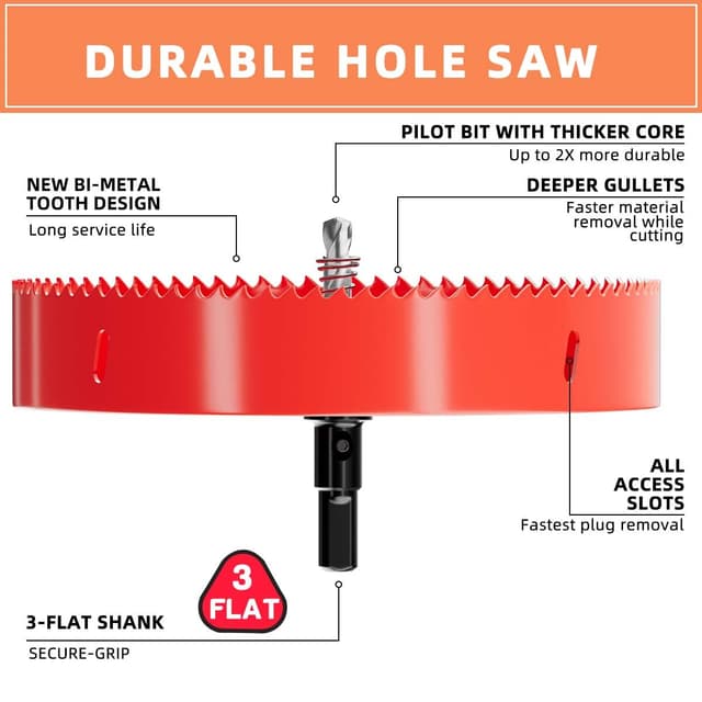 Detalle de GARHWAL Bi-Metal Hole Saw 200mm