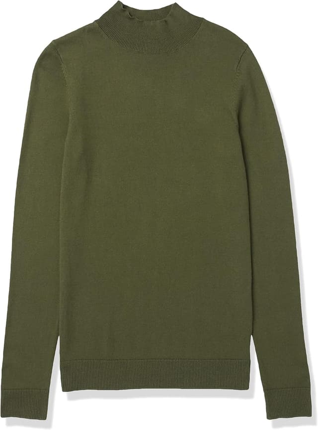 Detalle de Amazon Essentials Damen leichter Pullover mit Stehkragen (in Übergröße erhältlich)