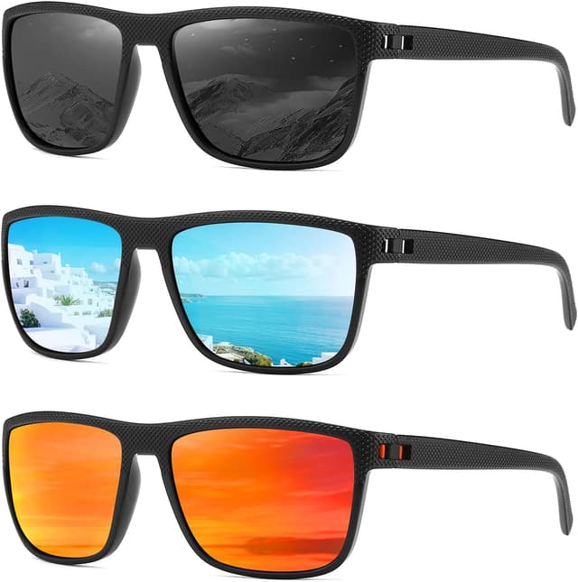 Imagen de MASDUN Polarized Square Sunglasses 3-pack ๐ถ en OfertitasTOP